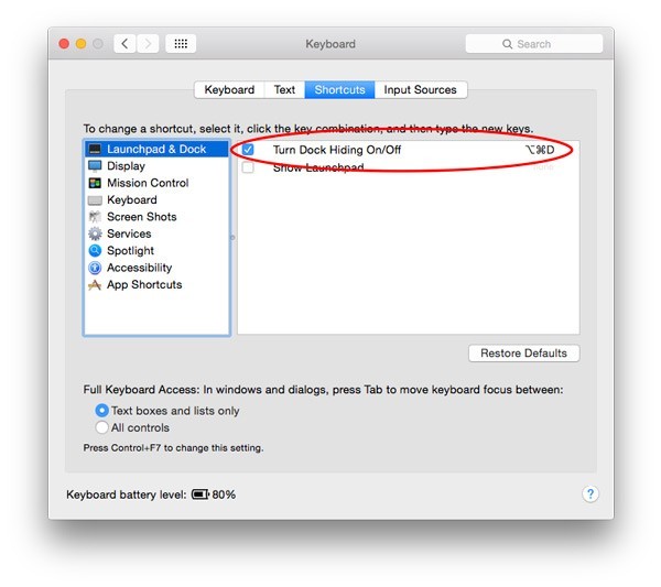 You can also hide the Dock completely.