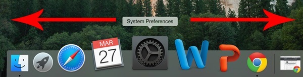 Rearrange apps on the OS X dock.