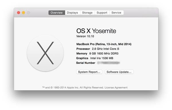 You'll see your Mac's basic identifier.