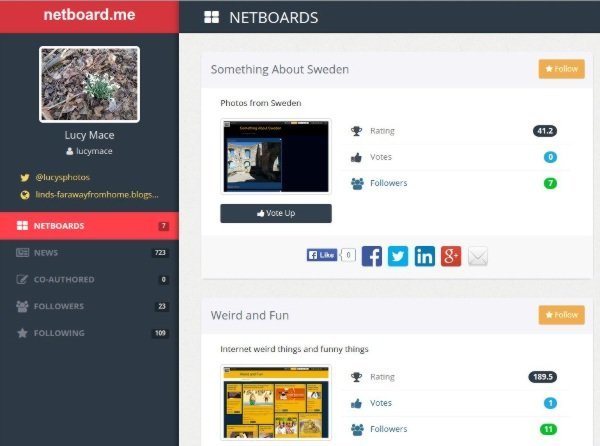 Netboard lets you create an entire website for anything you like.
