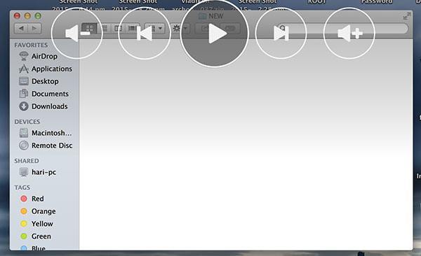 ControlAir music navigation menu