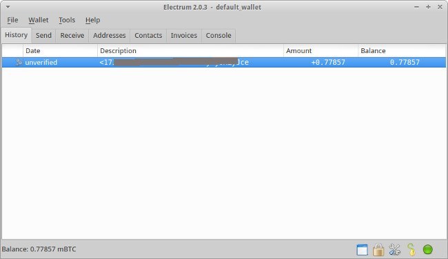 View a list of all transactions.