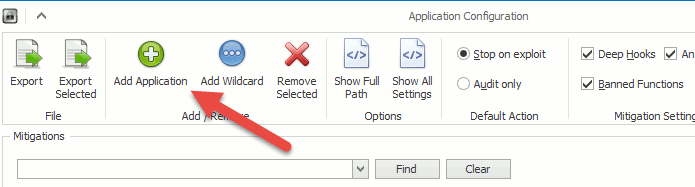 Add your own application to EMET. Add your own application to EMET.