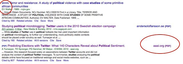 Download free PDFs from Google Scholar.