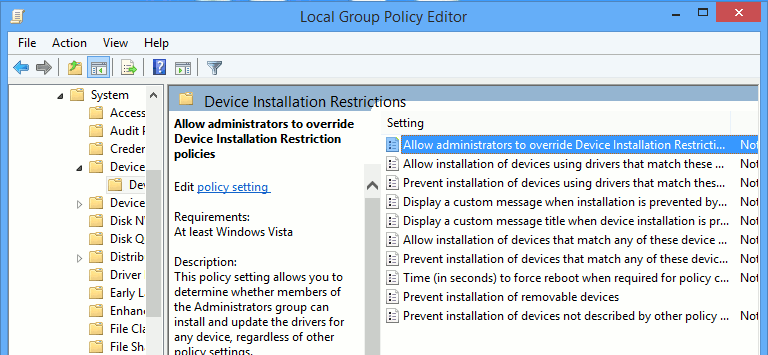 Configure Group Policy and allow administrators to bypass restrictions. Configure Group Policy and allow administrators to bypass restrictions.