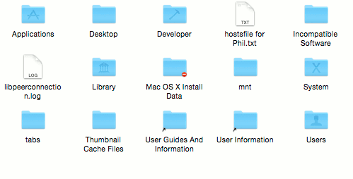 All the hidden folders are hidden again.