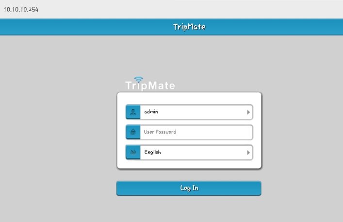 Log into the TripMate admin panel.