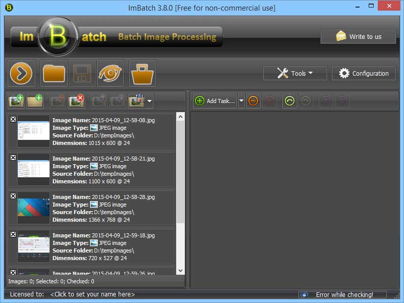 Add images to ImBatch.
