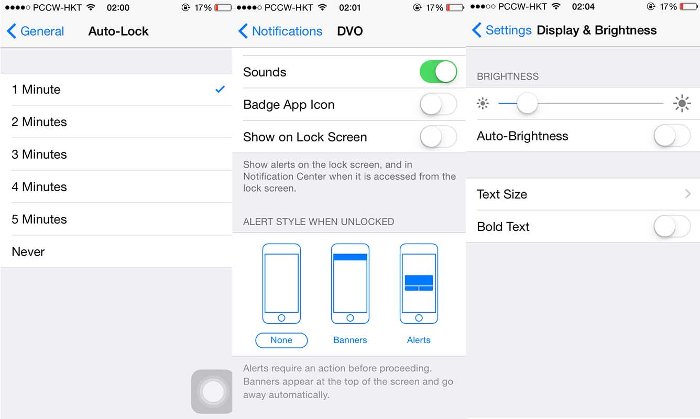 Decrease Auto-Lock Time and Adjust Display