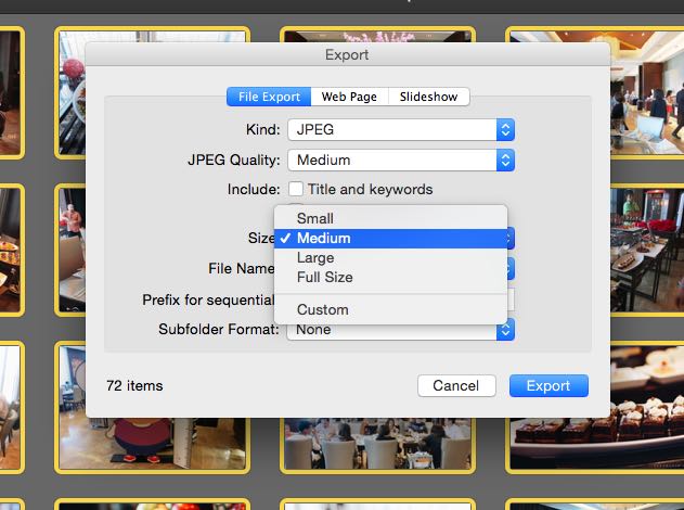 Choose the size and the quality of the image. Choose the size and the quality of the image.