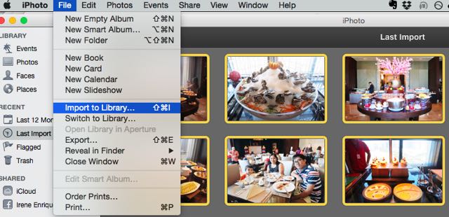 Open iPhoto and import photos. Open iPhoto and import photos.