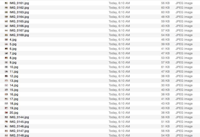 Here's the size of each image. Here's the size of each image.