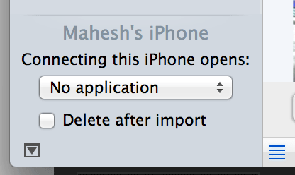 Select 'No application' Select 'No application'