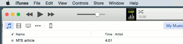 The file will be automatically imported into iTunes.
