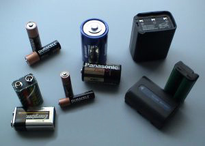 Various types of batteries. Various types of batteries.