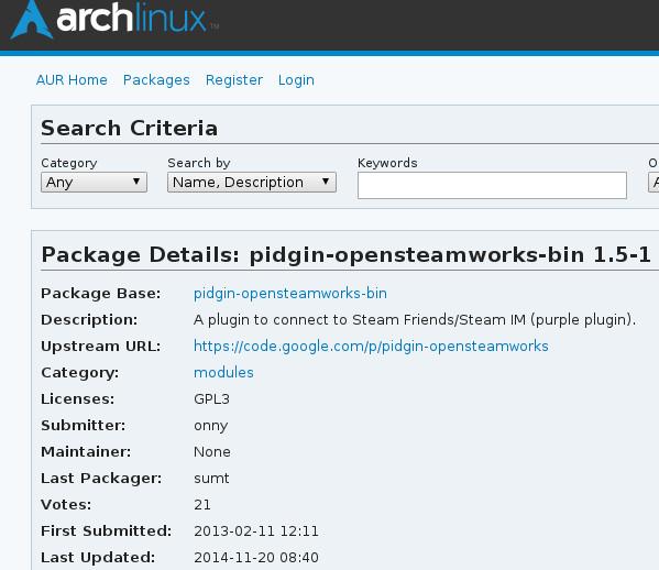 Arch Linux AUR Package