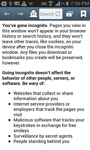 About incognito mode.