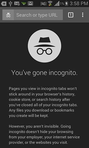 About incognito in Chrome.
