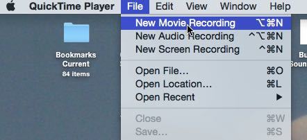 Create a new movie recording. Create a new movie recording.