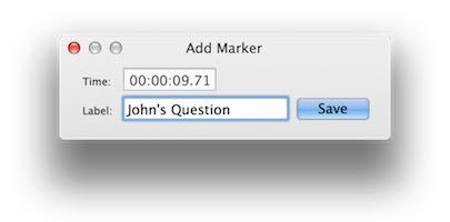 Add markers when recording. Add markers when recording.