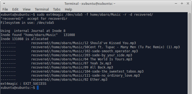 Recover files using this command. Recover files using this command.