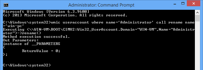Rename the Administrator account.