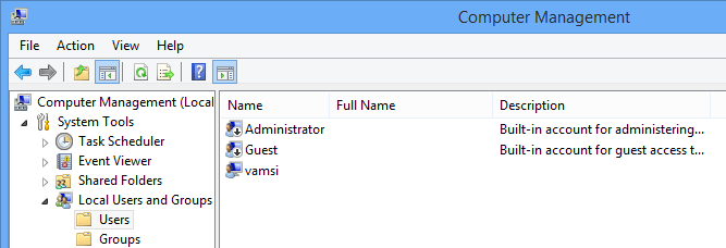 Find the administrator user account.
