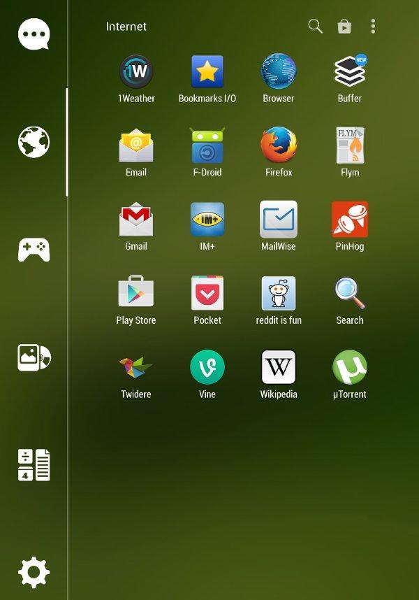 Smart Launcher app drawer. Smart Launcher app drawer.