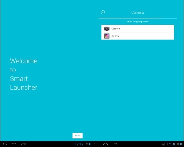 Smart Launcher start wizard. Smart Launcher start wizard.