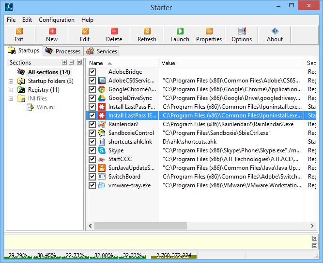 Starter: startup manager for Windows. Starter: startup manager for Windows.