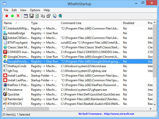 WhatInStartup - Disable/delete Windows startup programs. WhatInStartup - Disable/delete Windows startup programs.