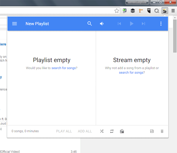 Search for songs and add to a playlist.