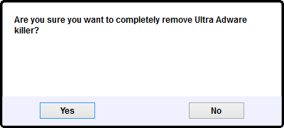 Ultra Adware Killer will be uninstalled automatically.