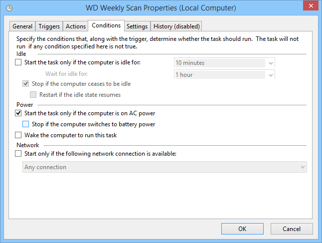 Run the task at highest privileges.