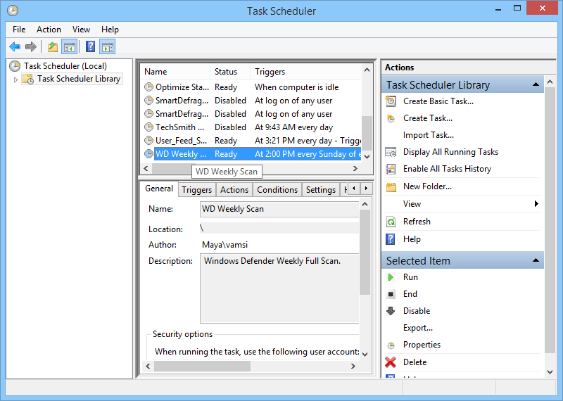 You can see you scheduled task.