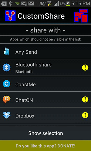 CustomShare Xposed module