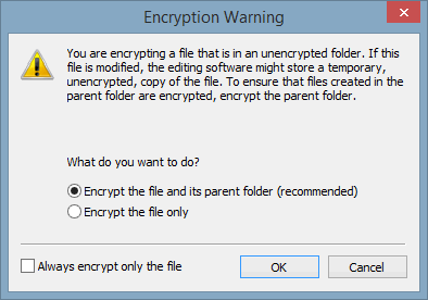 Whether you choose to encrypt or not is entirely your own preference. Whether you choose to encrypt or not is entirely your own preference.