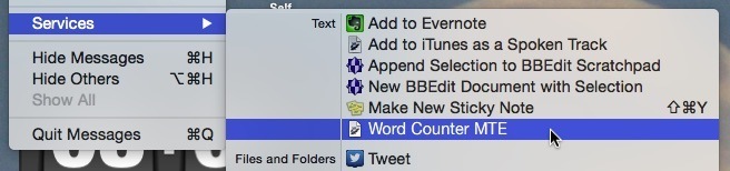 Create a service to count words in any app.