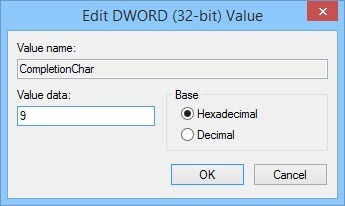 Replace the existing value with '9.'