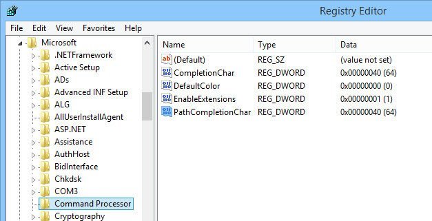 Navigate to Command Processor.