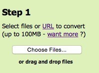 Select files or URL to convert.