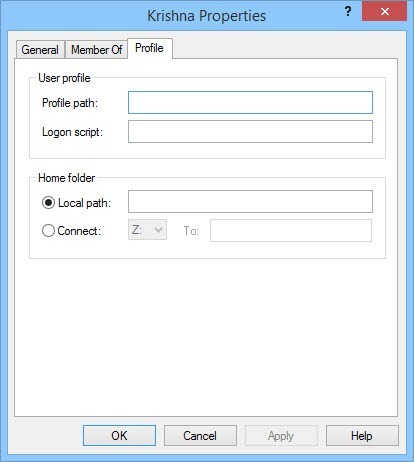 Make custom changes to User Profile or User's Home Folder paths.