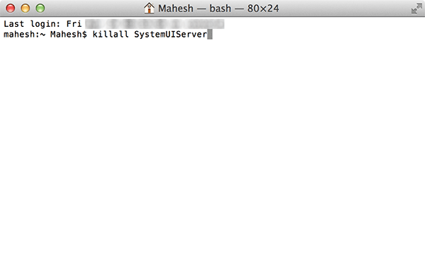 Reset the UI on your Mac.