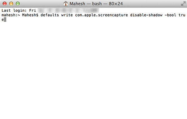 Disable drop shadow in Terminal.