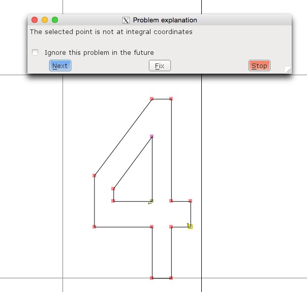 Click the fix button when you get to each letter. Click the fix button when you get to each letter.