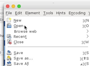 To mod an existing font first load it into Font Forge. To mod an existing font first load it into Font Forge.