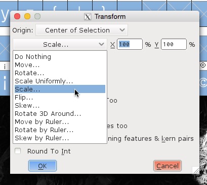 Select Scale from the first drop-down. Select Scale from the first drop-down.