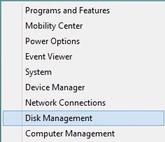 Select 'Disk Management.'