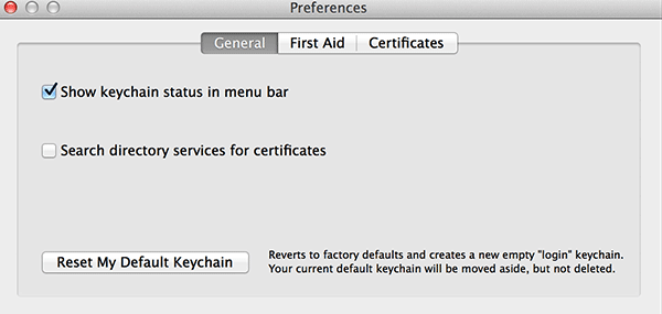 Select 'Show keychain status in menu bar.'