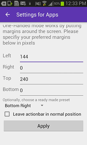 Tap on 'Apply' to apply the changes.